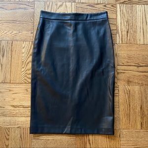 Zara Black Faux Leather Pencil Skirt Size M